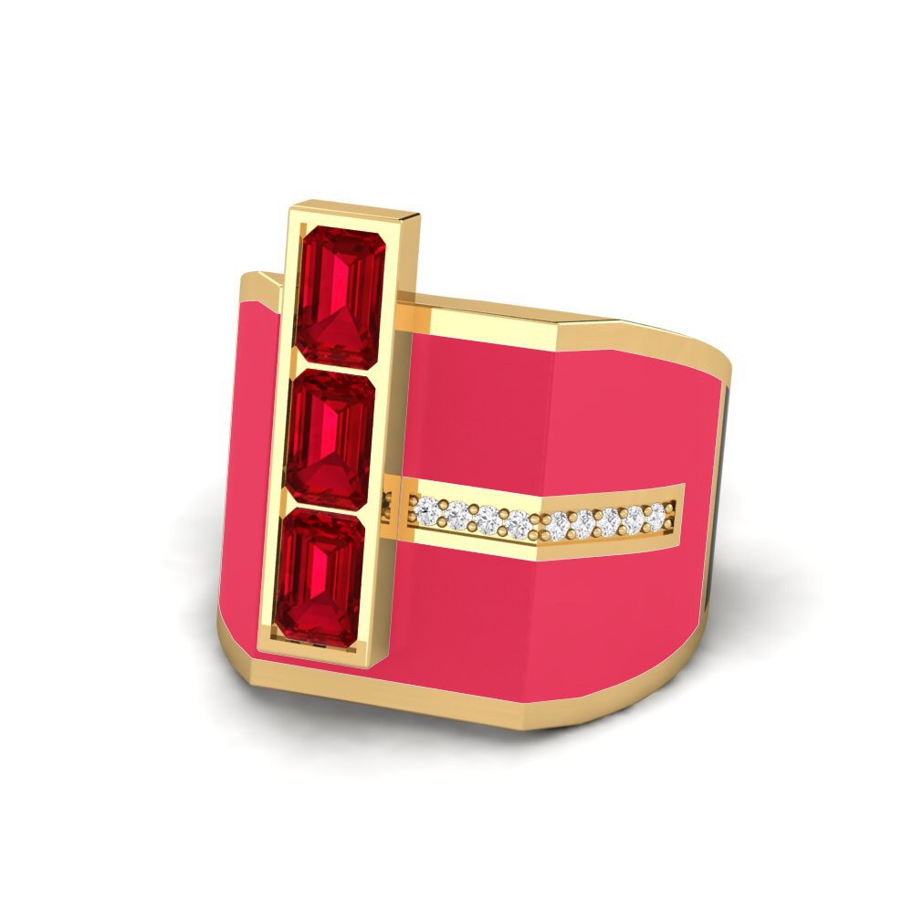 Roter Zirkonia Ring Kjerlighet