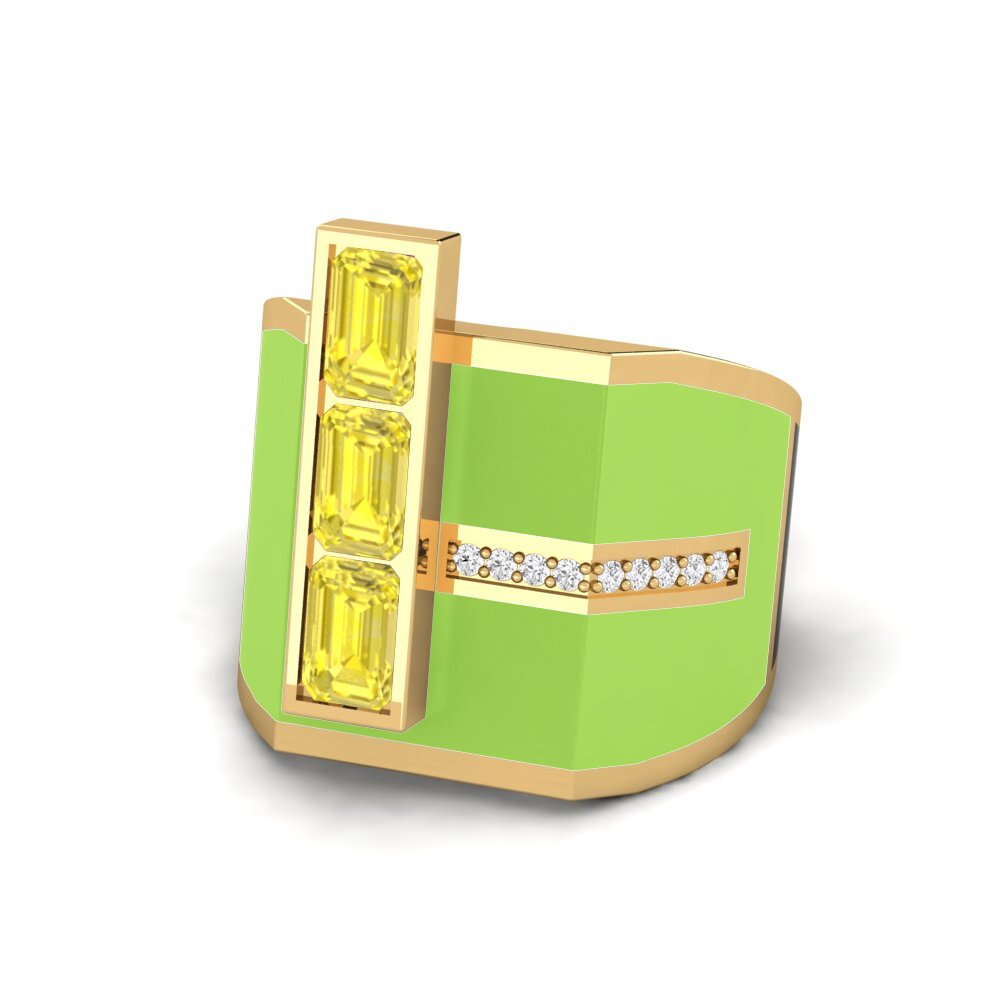Zafiro amarillo Anillo Kjerlighet