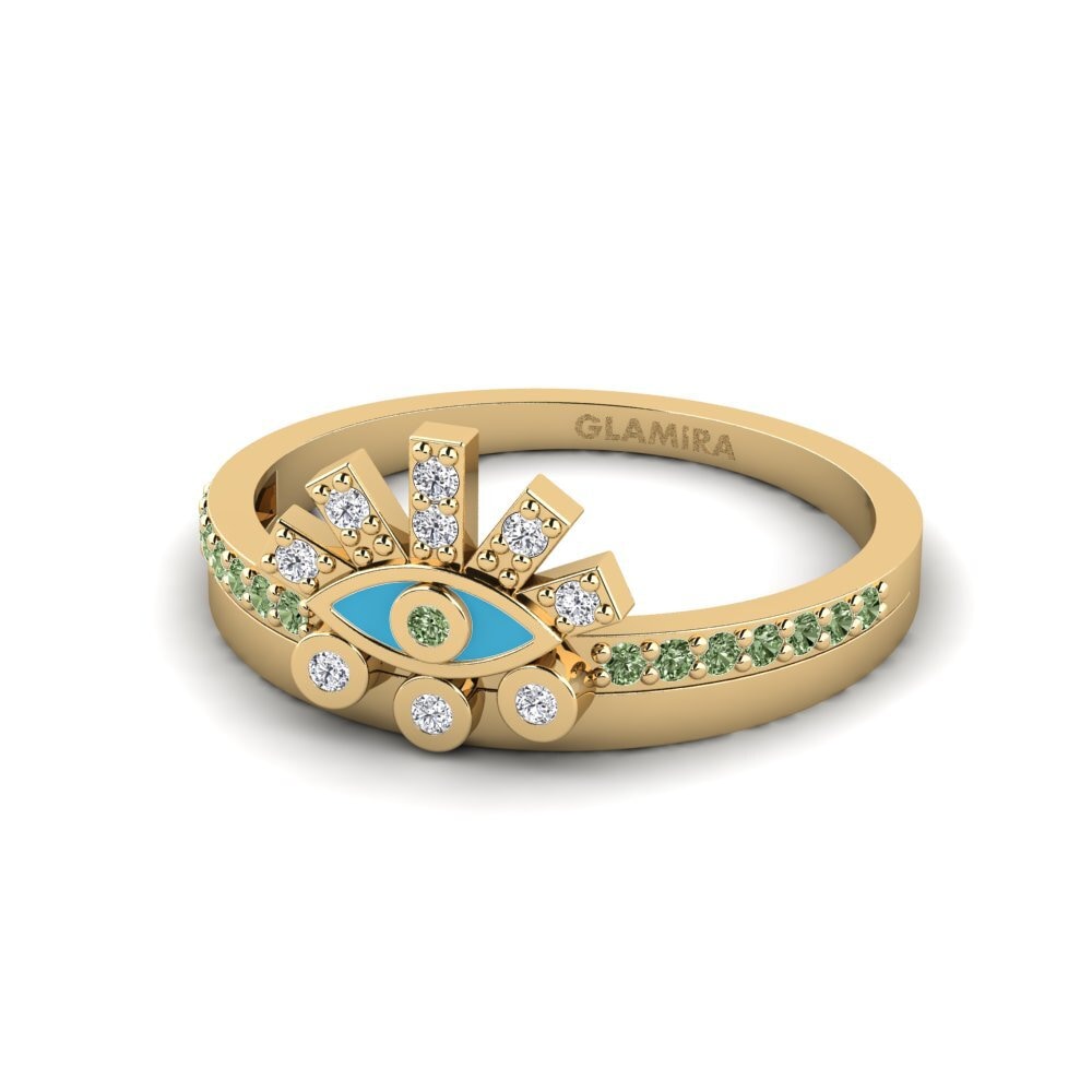 Diamante Verde Anel Klaros