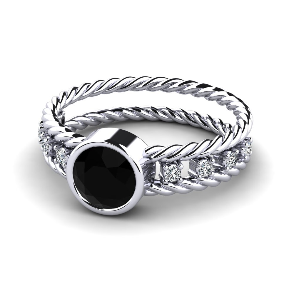 Schwarzer Diamant Ring Kleven