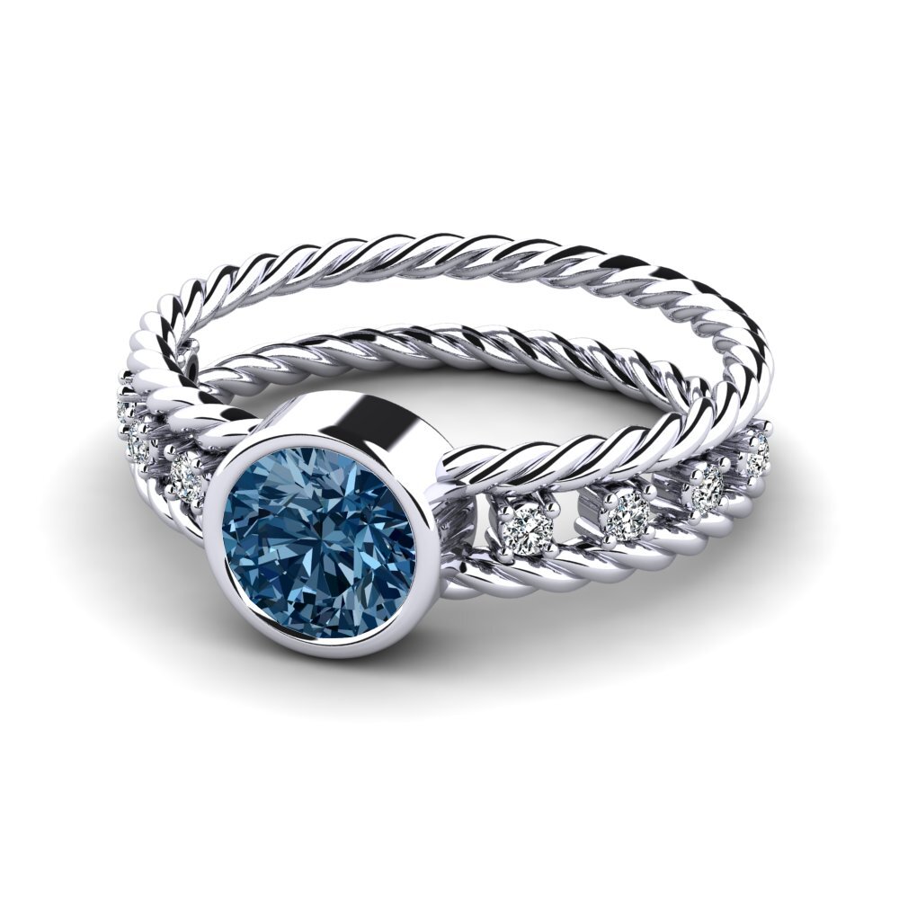 Blauer Diamant Ring Kleven