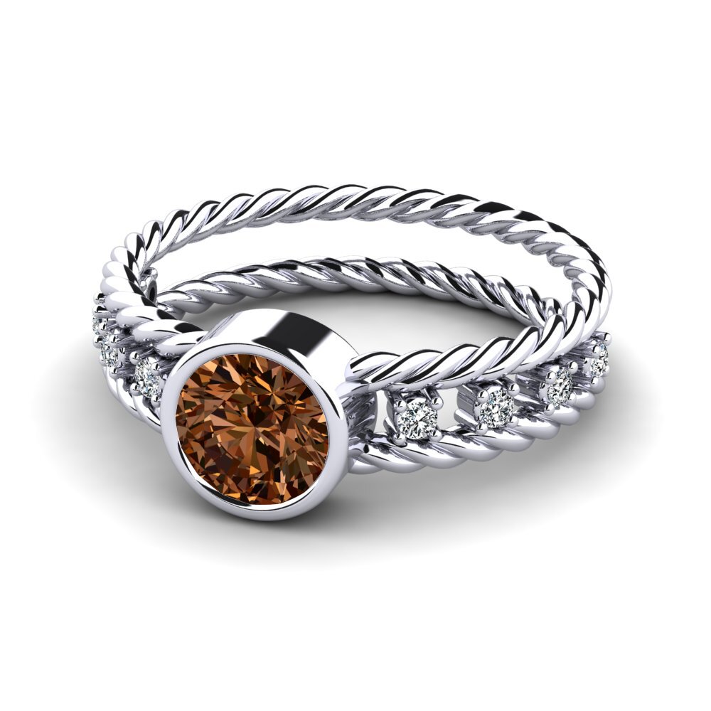 Brauner Diamant Ring Kleven