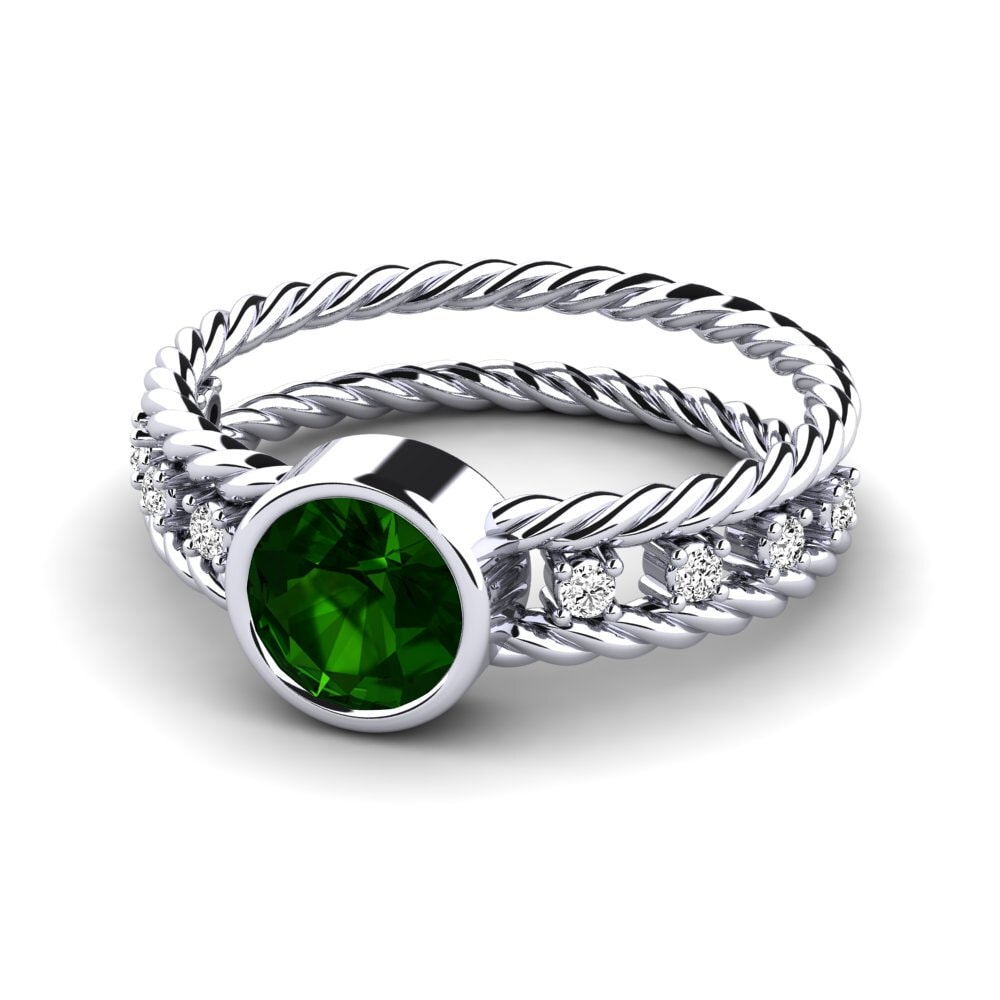 Grüner Turmalin Ring Kleven