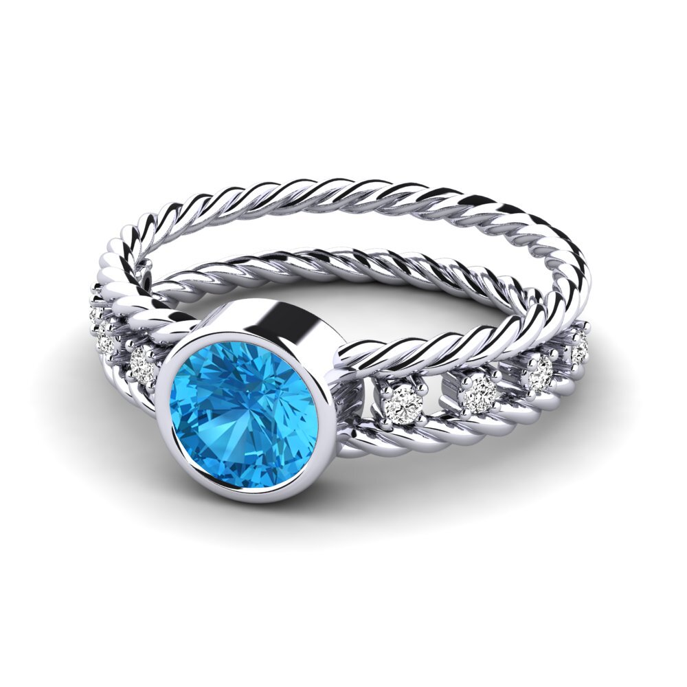 Blauer Topas Ring Kleven