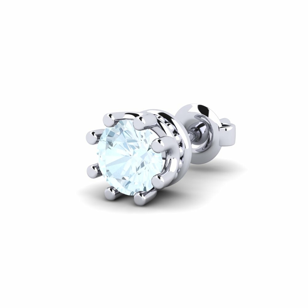 Aquamarine Men's Earring Kmetov 0.5 ct