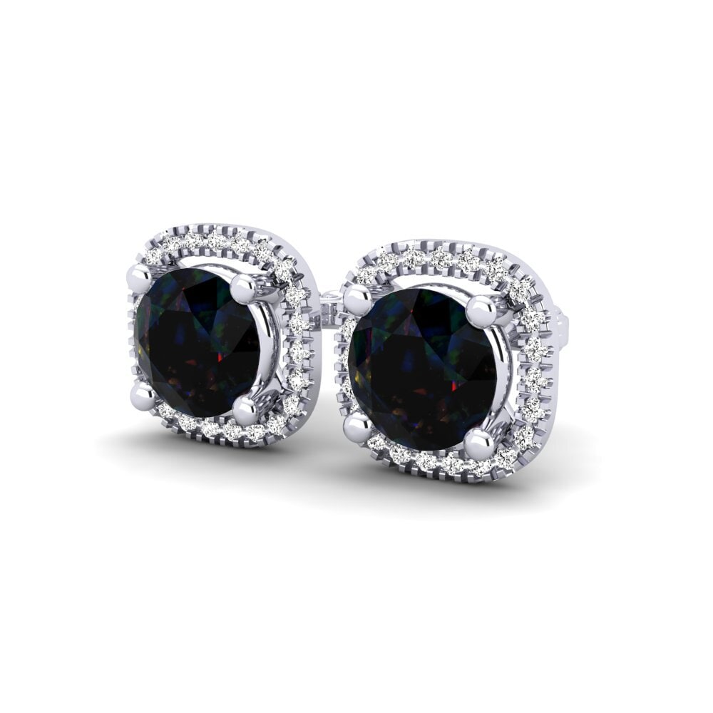 Đá Opal Đen Bông tai nữ Knapp