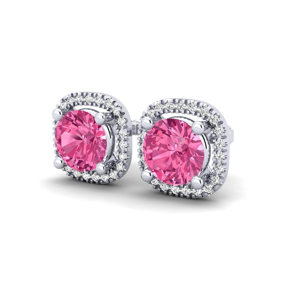Đá Tourmaline Hồng / Bích tỷ Bông tai nữ Knapp