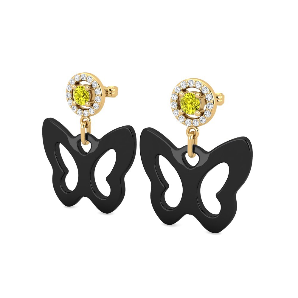 Yellow Diamond Women's Earring Knapper