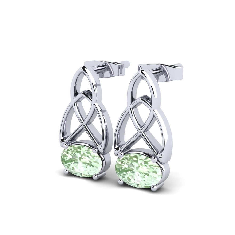 Amatista verde Pendiente de mujer Knuckles