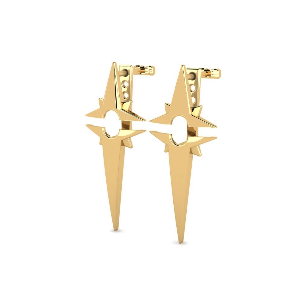 9k Oro Amarillo Pendientes Kochab