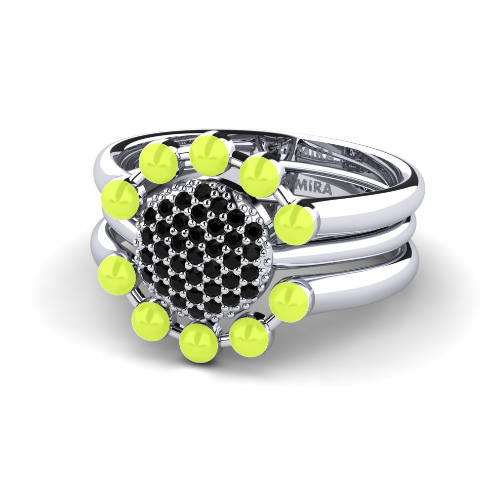 Bagues de fiançailles Onyx Noir Stackable