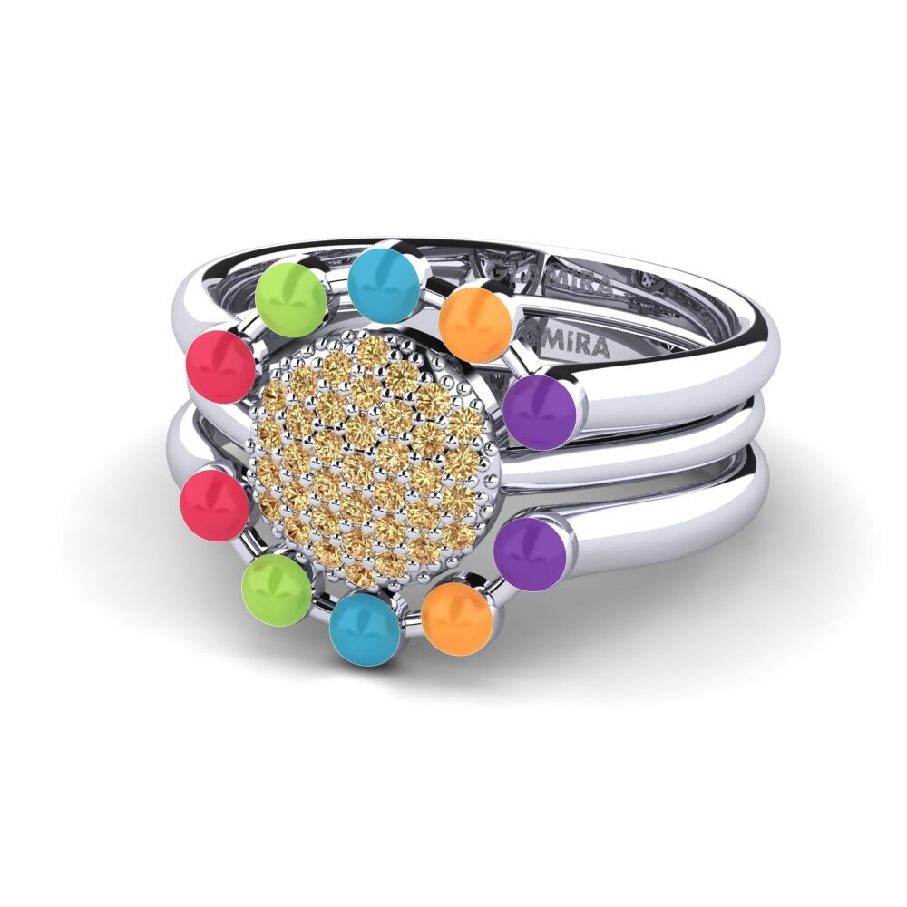 Brown Diamond Stackable Ring Koffer F