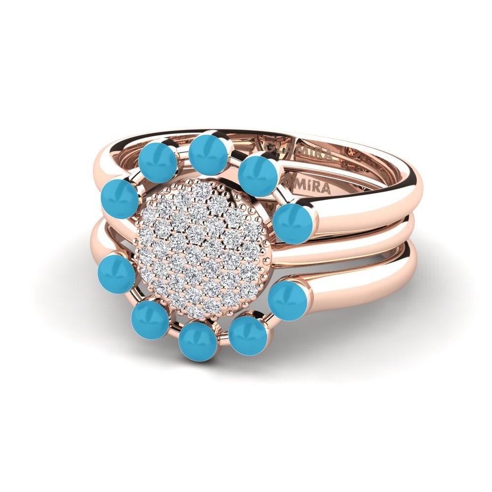 14ct Rose Gold Stackable Ring Koffer F