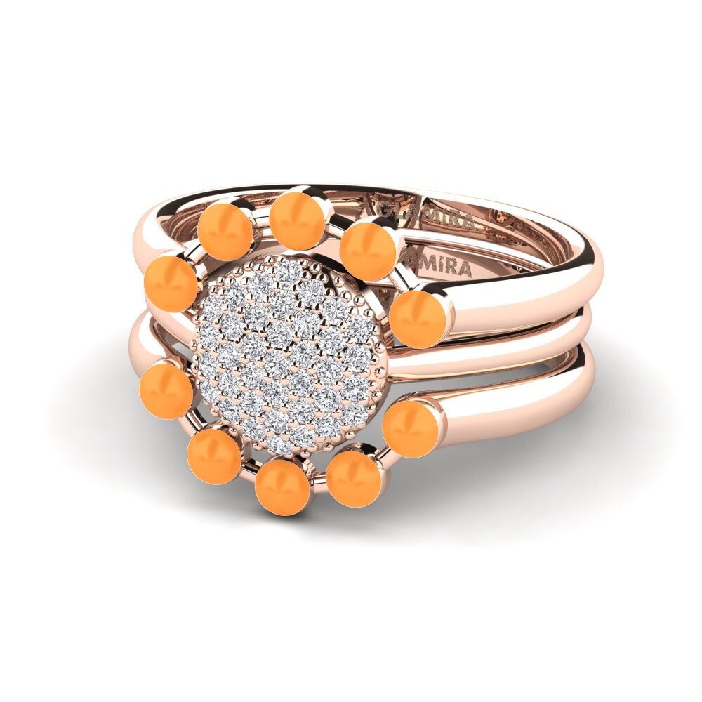Rotgold 375 Stapelbarer Ring Koffer F