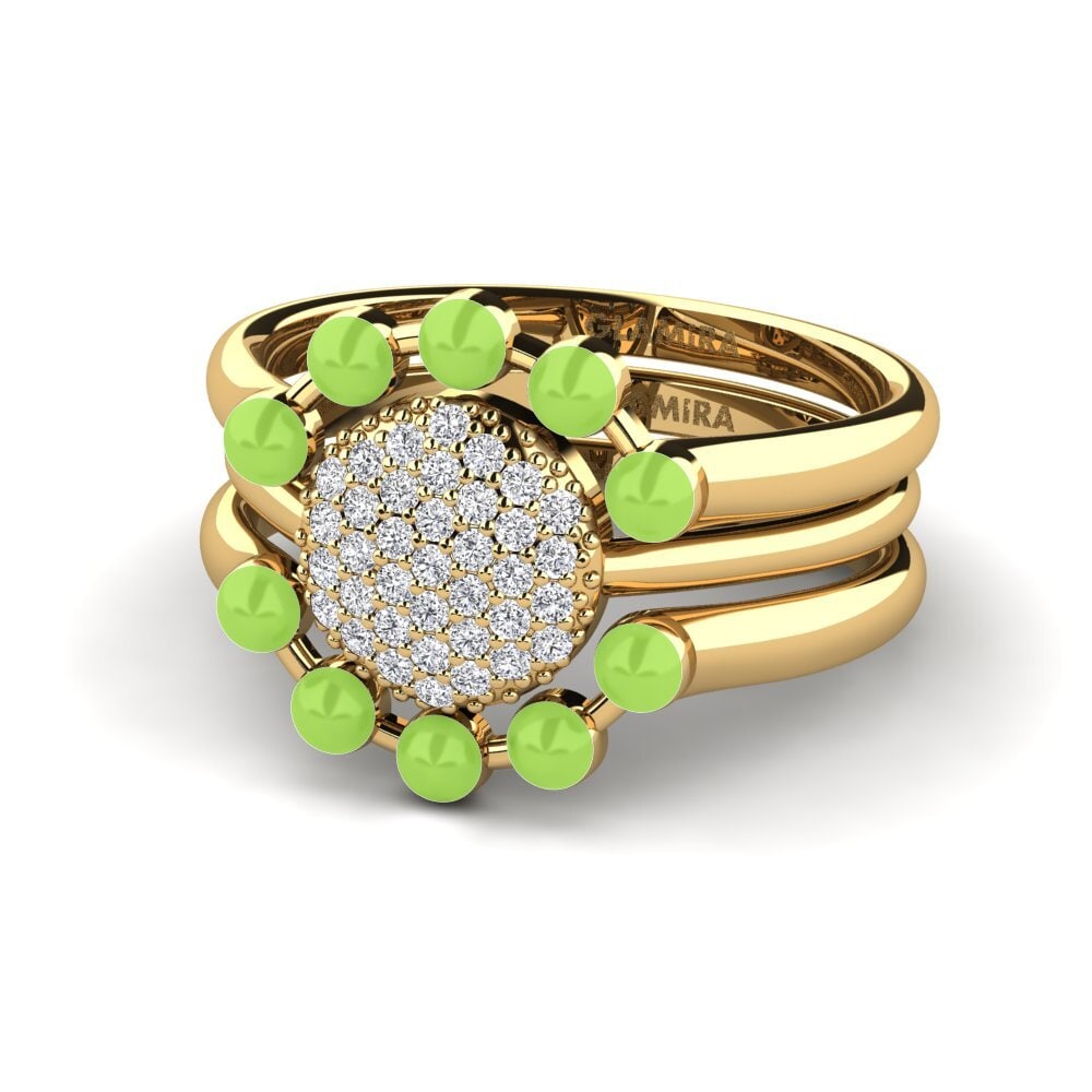 Gelbgold 585 Stapelbarer Ring Koffer F