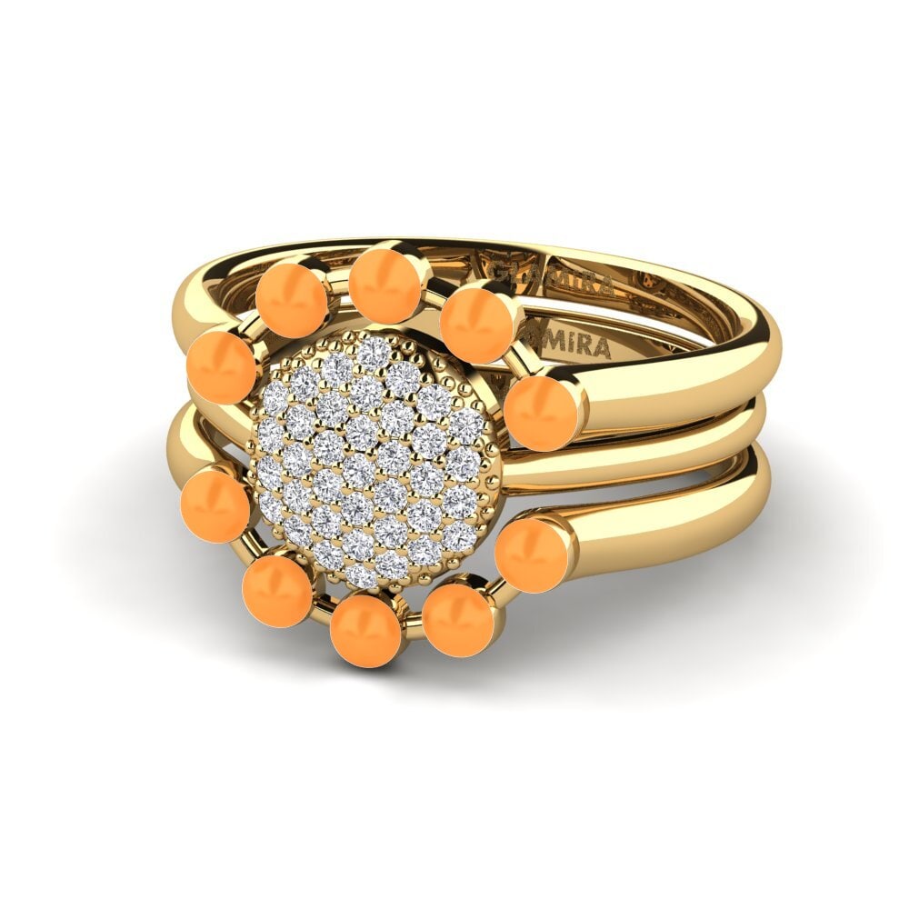 Gelbgold 585 Stapelbarer Ring Koffer F