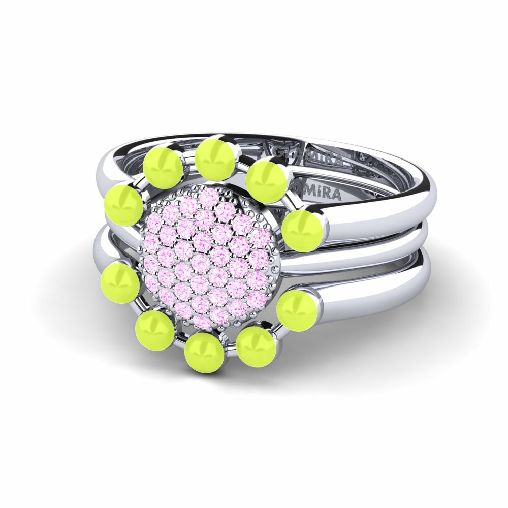 Bagues Saphir Rose Stackable