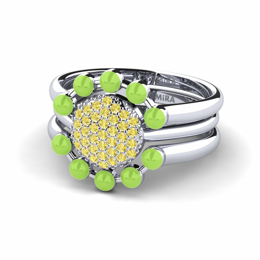 Bagues Saphir Jaune Stackable