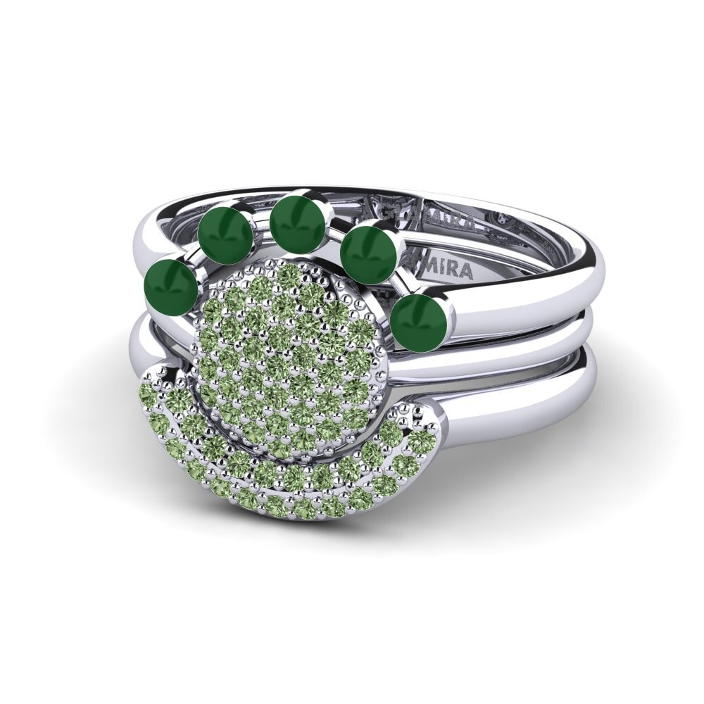 Green Diamond Stackable Ring Koffer G