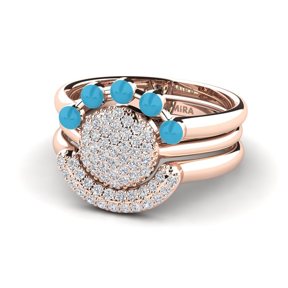 14ct Rose Gold Stackable Ring Koffer G
