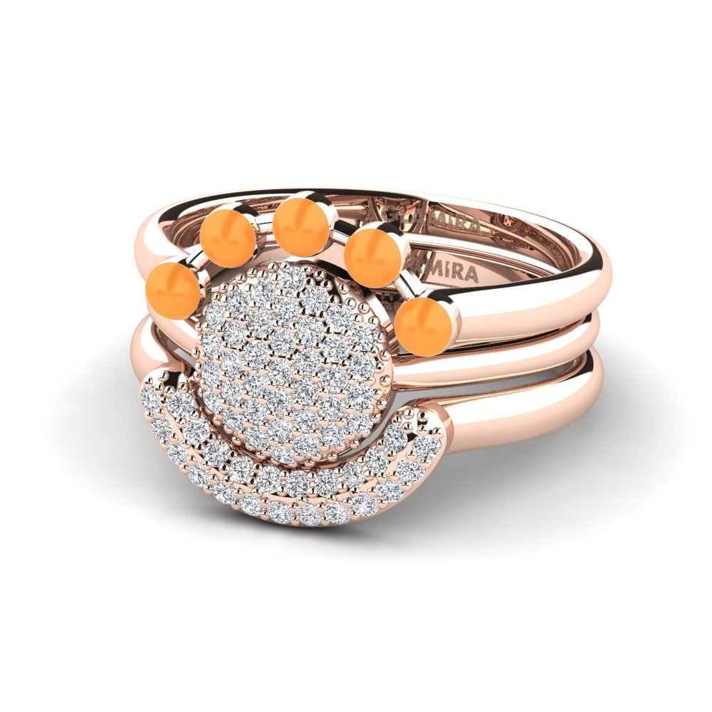 Rotgold 375 Stapelbarer Ring Koffer G