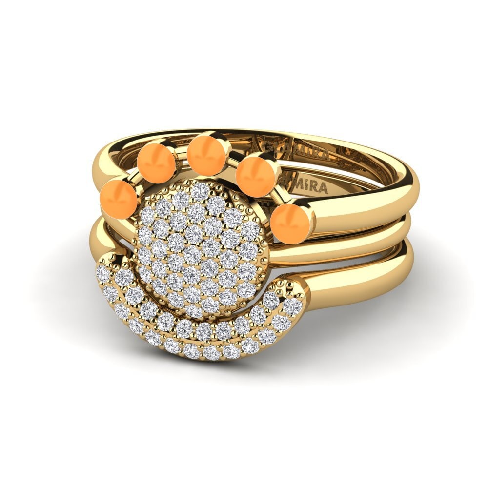 Gelbgold 585 Stapelbarer Ring Koffer G