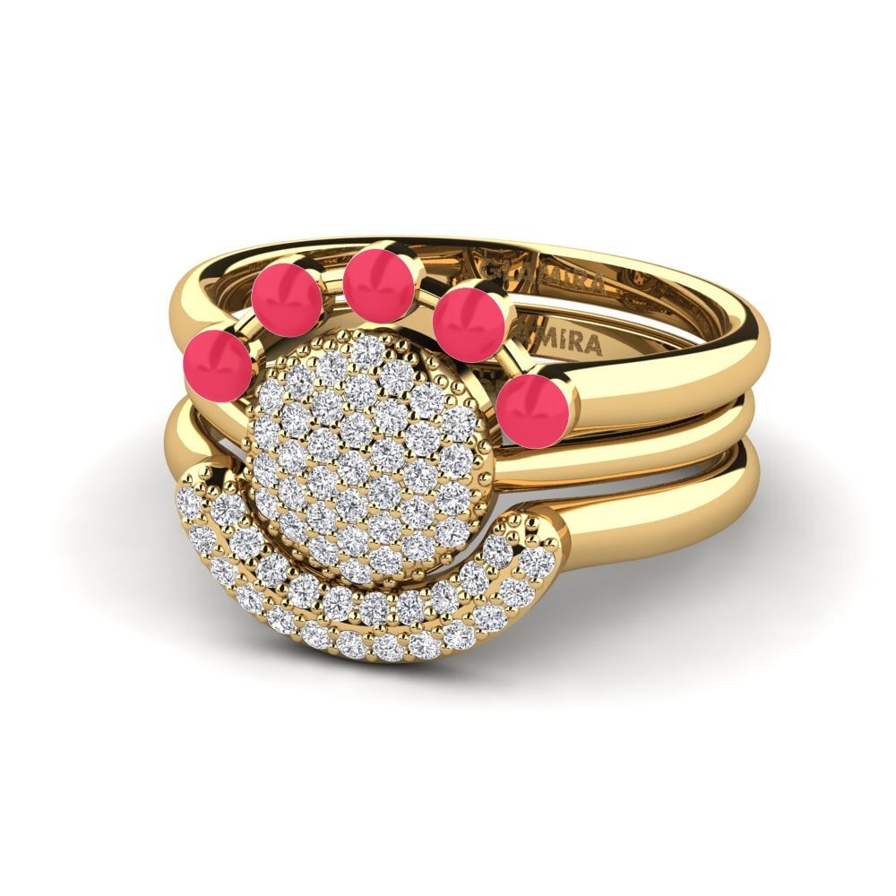 18ct Yellow Gold Stackable Ring Koffer G