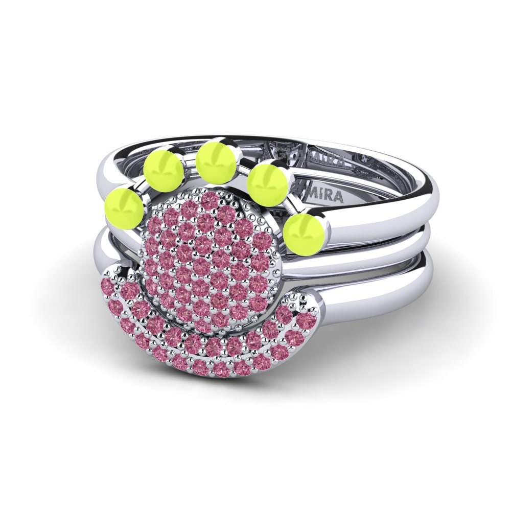 Granate Rhodolite Anillo apilable Koffer G