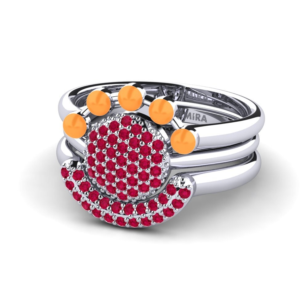 Rubin Stapelbarer Ring Koffer G