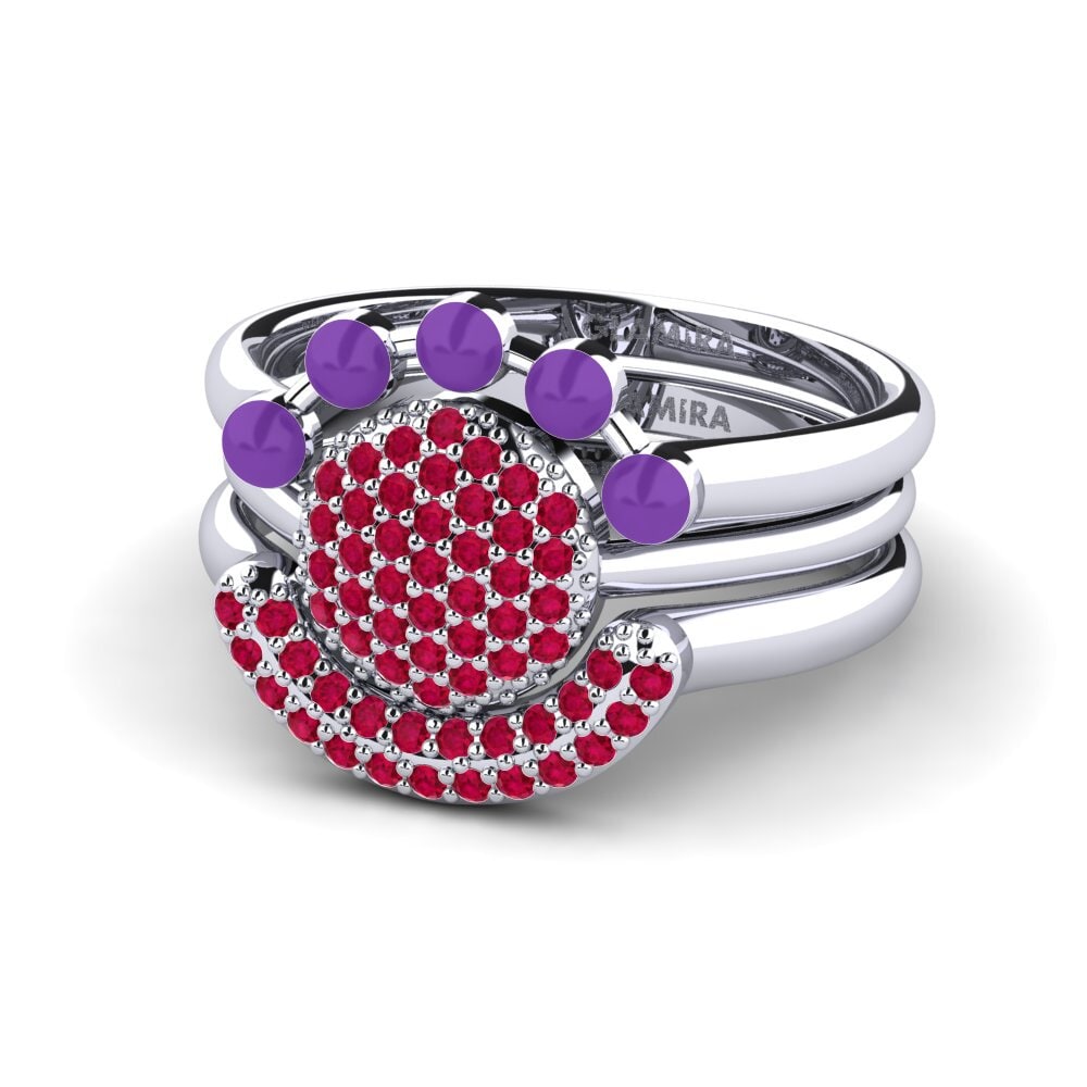 Rubí Anillo apilable Koffer G