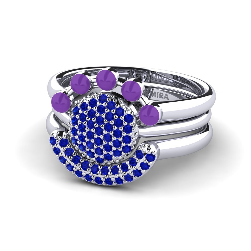 Zafiro Anillo apilable Koffer G
