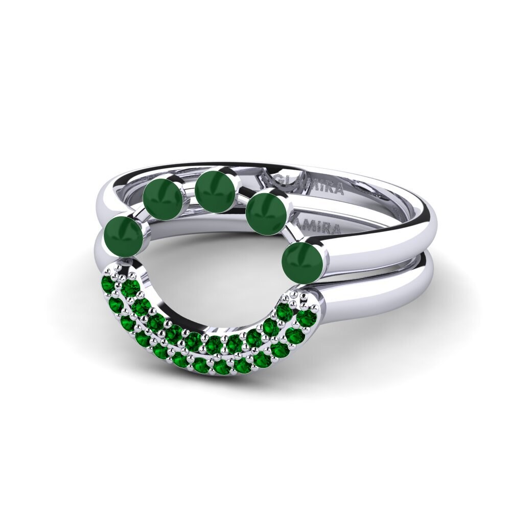 Zircone Verde Anello impilabile Koffer J