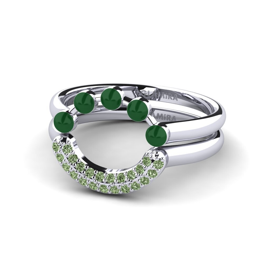 Green Diamond Stackable Ring Koffer J