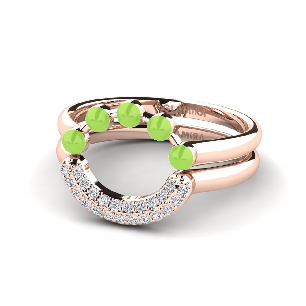 Rotgold 375 Stapelbarer Ring Koffer J