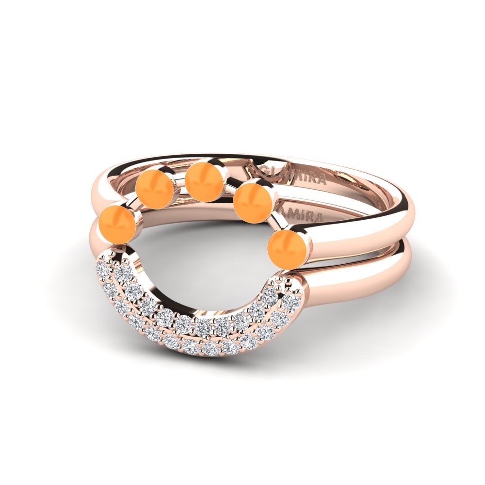 Rotgold 375 Stapelbarer Ring Koffer J