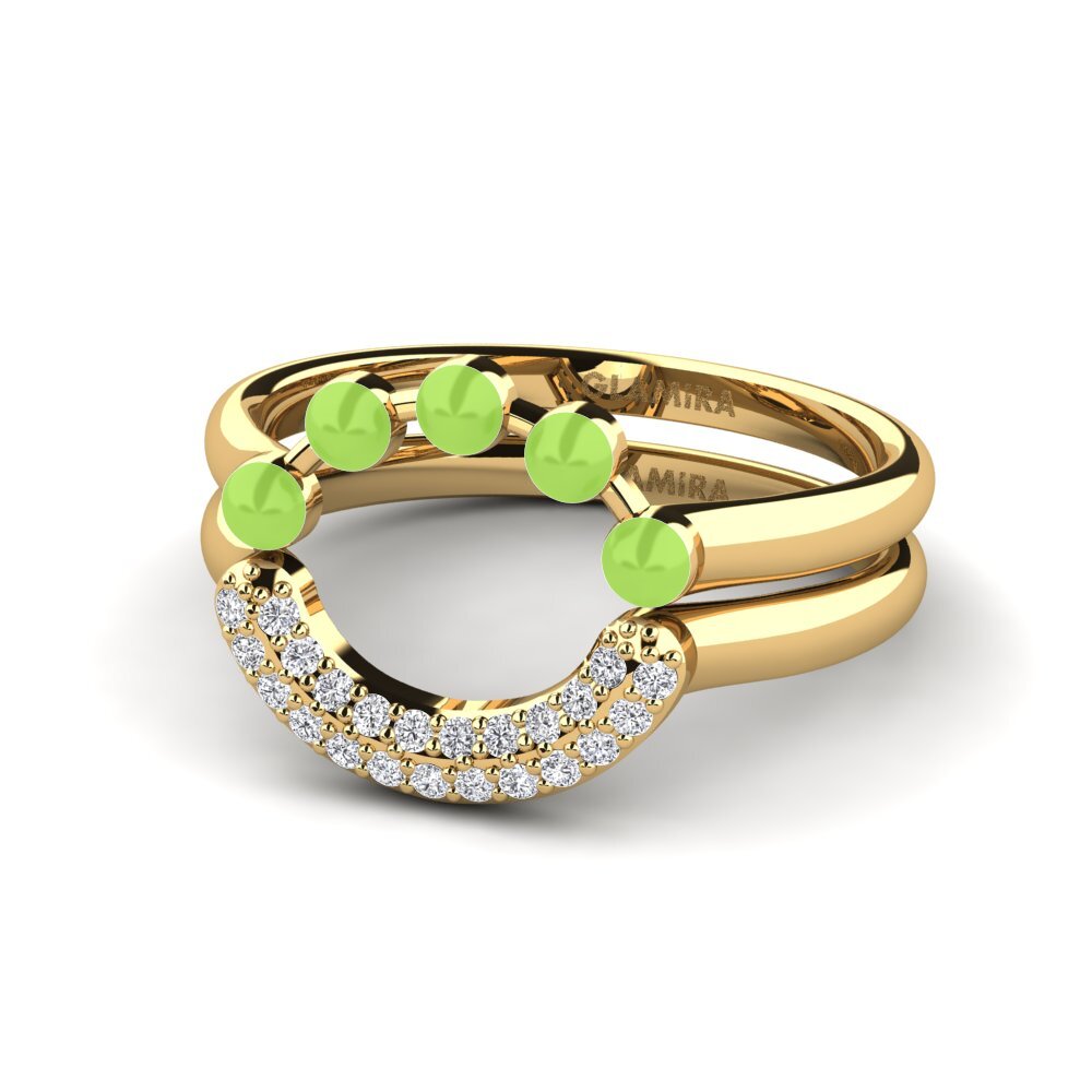 Gelbgold 585 Stapelbarer Ring Koffer J