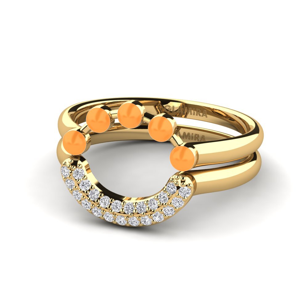 Gelbgold 585 Stapelbarer Ring Koffer J