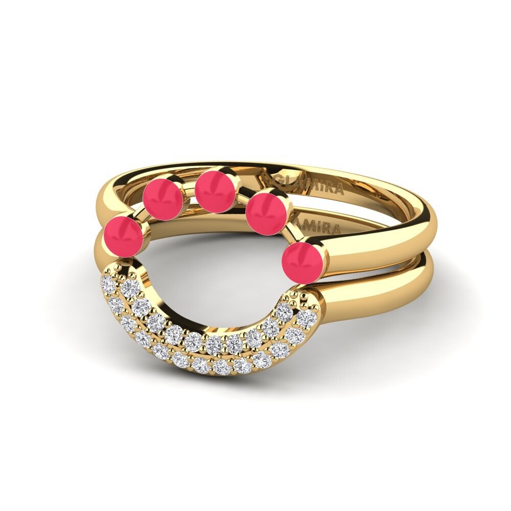 18ct Yellow Gold Stackable Ring Koffer J