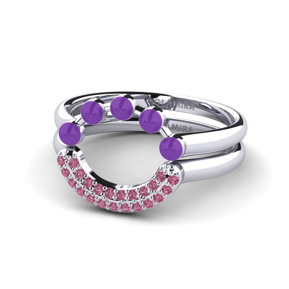 Granate Rhodolite Anillo apilable Koffer J