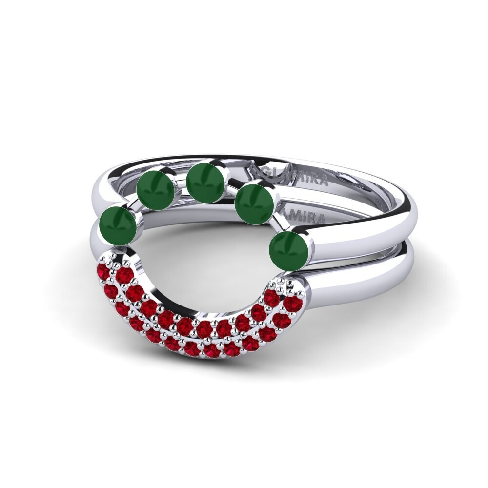 Circonita Roja Anillo apilable Koffer J