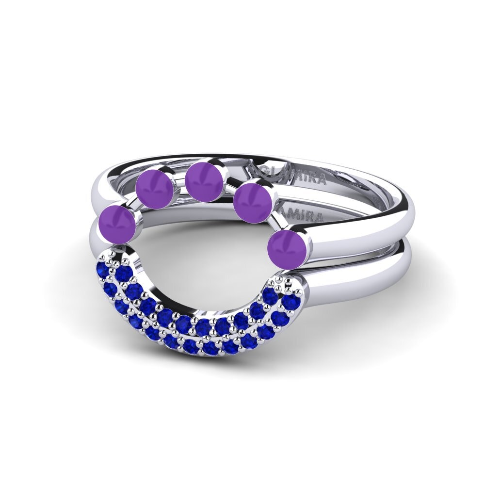 Zafiro Anillo apilable Koffer J