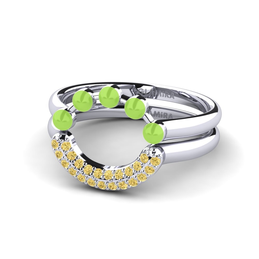 Gelber Diamant Stapelbarer Ring Koffer J