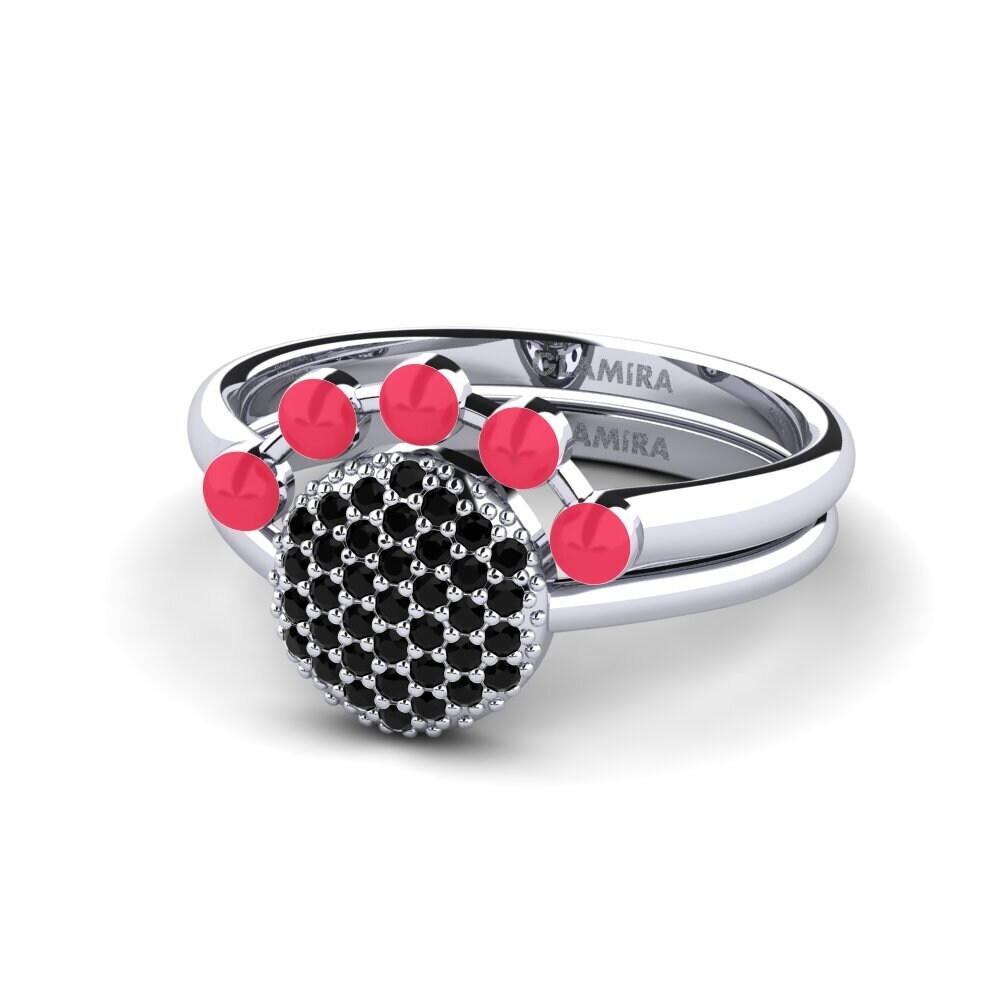 Schwarzer Onyx Stapelbarer Ring Koffer K