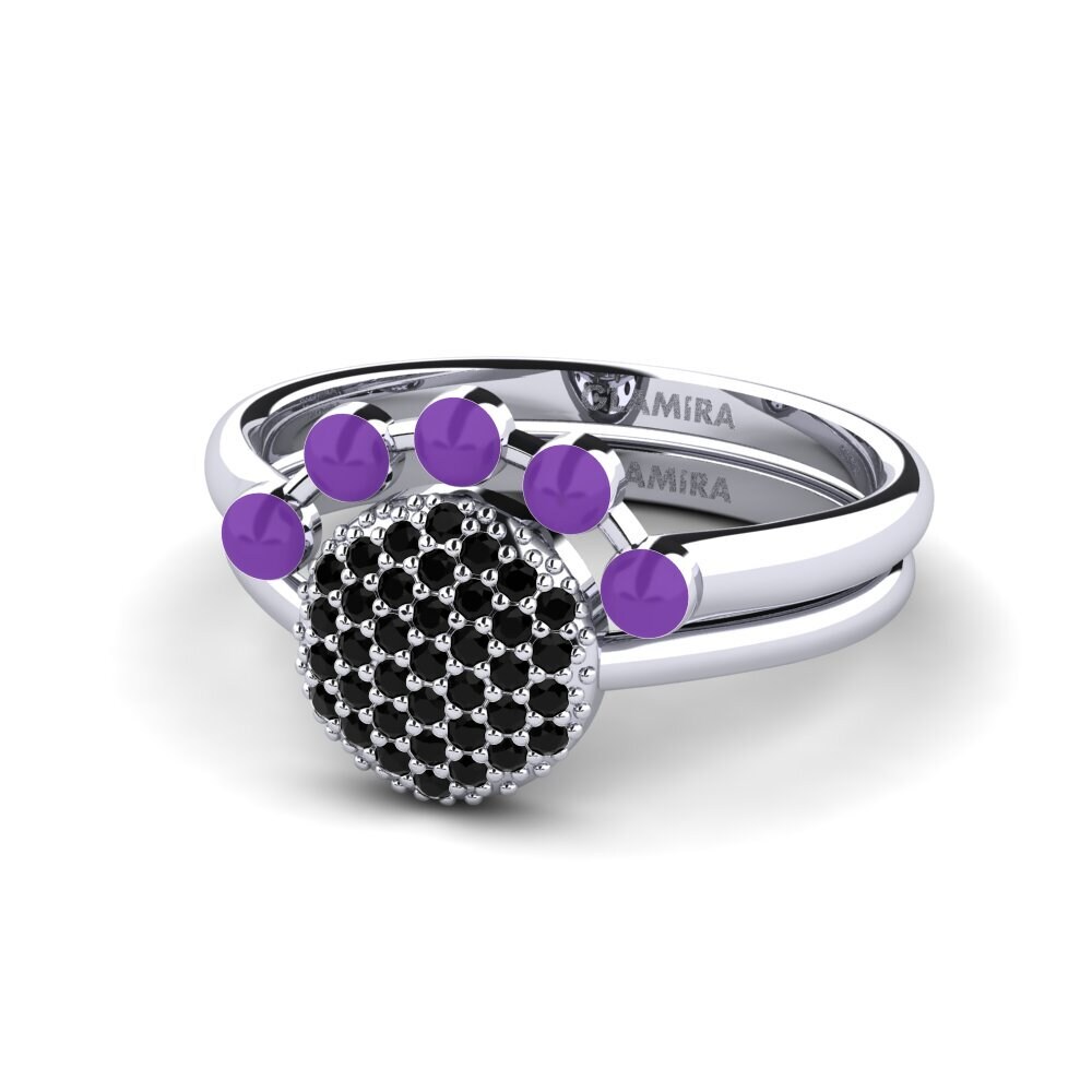 Diamante Negro Anillo apilable Koffer K
