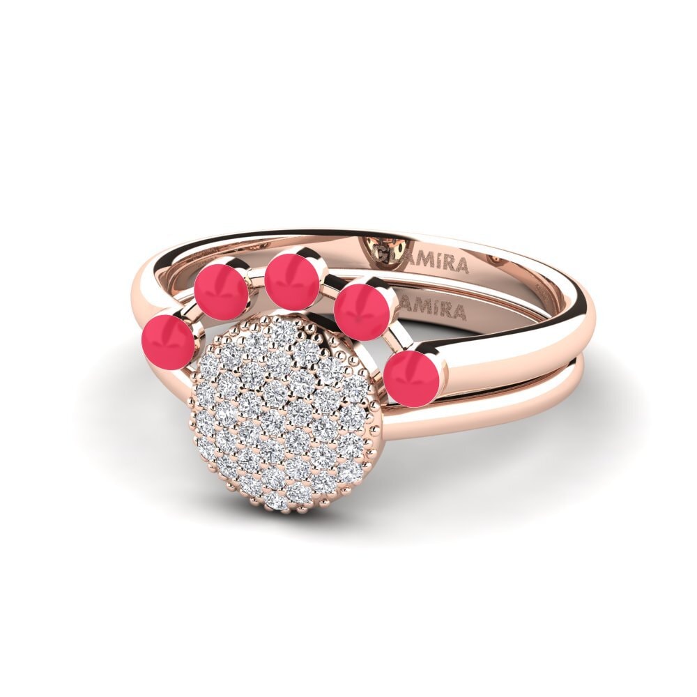 Rotgold 375 Stapelbarer Ring Koffer K