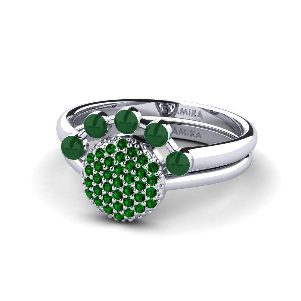 Zircone Verde Anello impilabile Koffer K