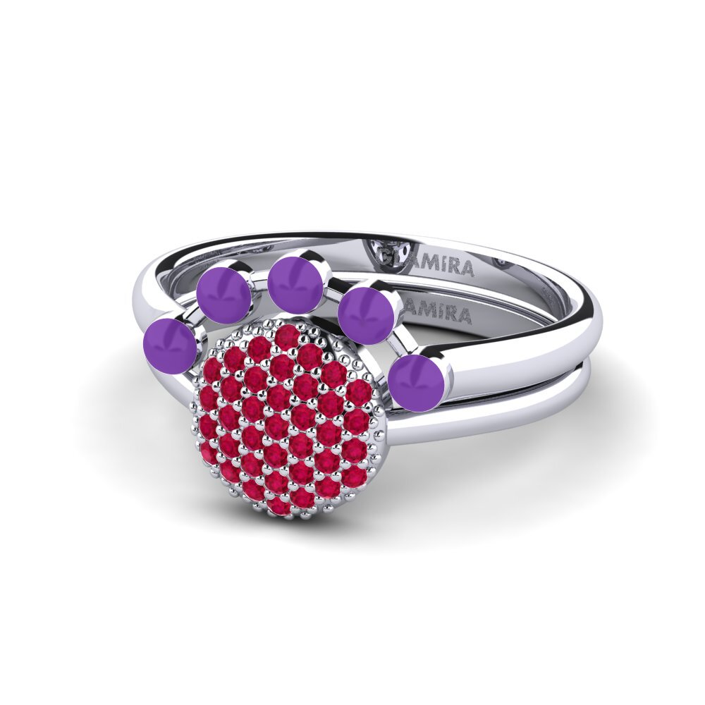 Rubí Anillo apilable Koffer K