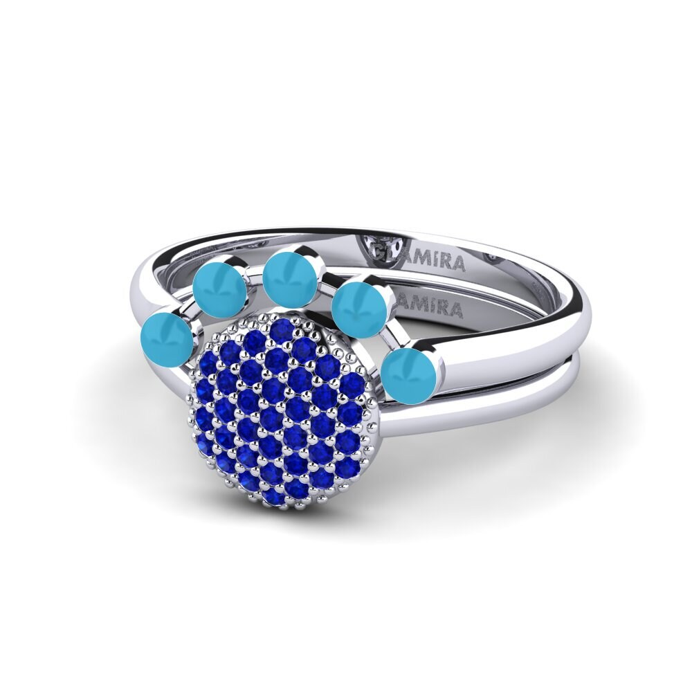 Saphir Stapelbarer Ring Koffer K