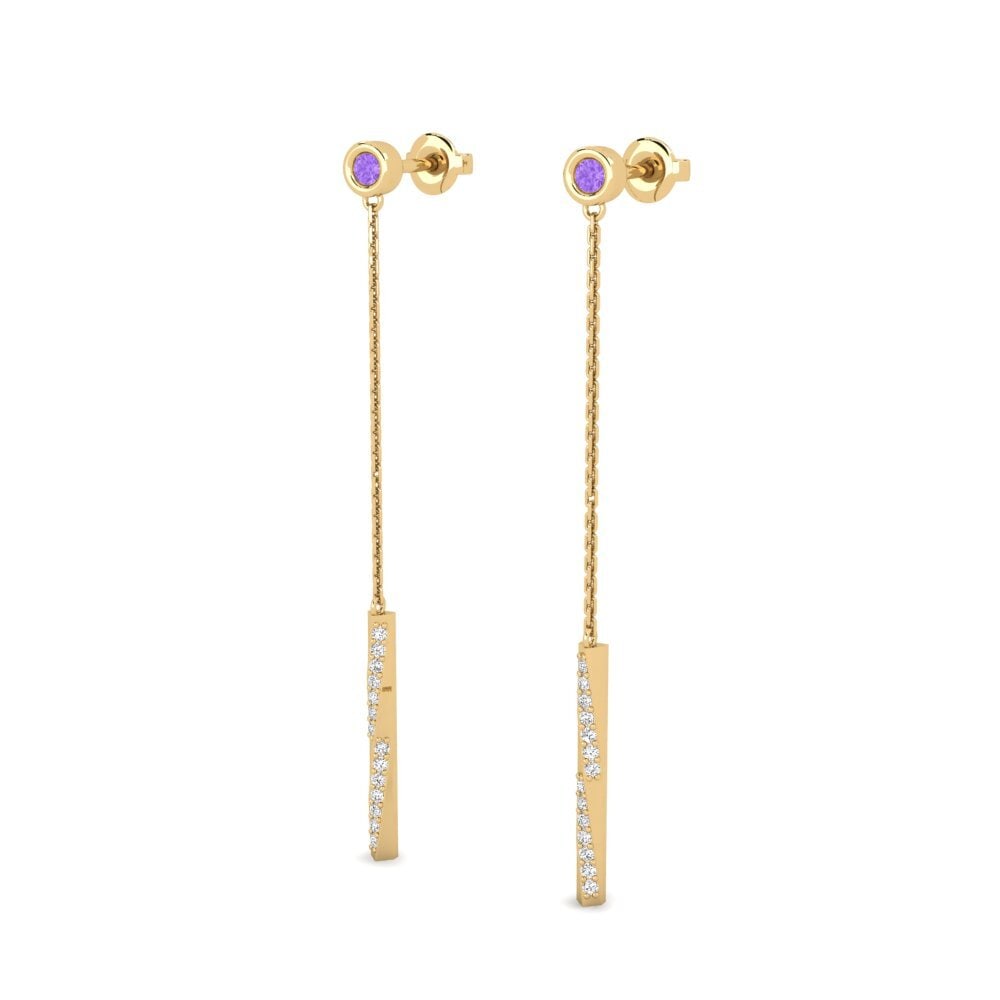 Amethyst Damen ohrring Komad
