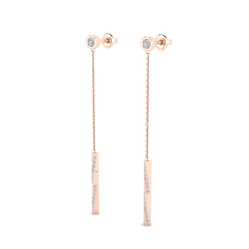 14k Rose Gold Women's Earring Komad